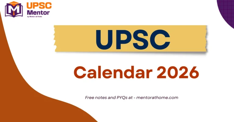 UPSC Calendar 2026